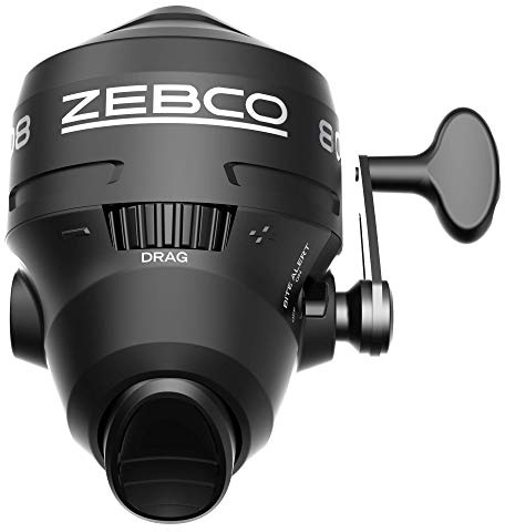 Zebco 808 Spincast Fishing Reel, Size 80 Reel, Changeable Right- or Left-Hand Retrieve, Pre-Spooled with 20-Pound Zebco Fishing Line, Dial-Adjustable Magnum Drag, Black