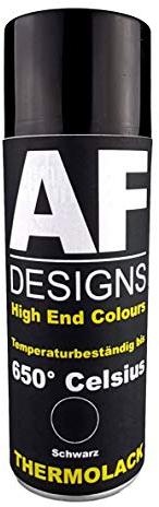 Alex Flittner Designs Vernice termica spray per stufa, resistente al calore, 650 °C, nero, 400 ml, protegge il motore e lo scarico dalla ruggine