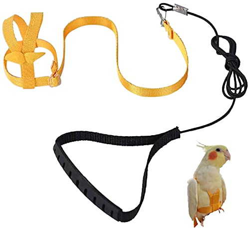 Harnais réglable pour Perroquet Laisse pour Animal Domestique Corde Anti-Morsure Sangle élastique pour Oiseaux perroquets cacatoès aras