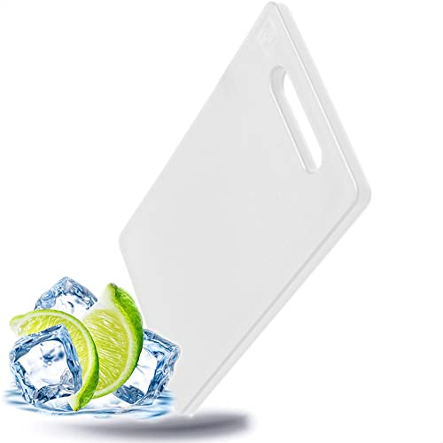 Kerafactum Tabla de cortar, tabla de cóctel, Barbrett con asa, tabla de cortar, tabla de cortar, diapasón para cortar, cocina, trinchar, blanco, 30 x 20 x 1 cm, plástico, sin BPA