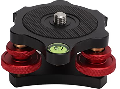 Tbest LP-64 Kamerastativ, Stativ Nivellierbasis Leveling Base Kugelkopf Nivellierbasis Aluminium-Dreirad-Nivellierer Wasserwaage nivelliersockel stativkopf nivelliersockel