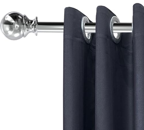 Gardinenstangen Curtain Rod Vorhangstange Gardinenstange Edelstahl Gardinenstange Silber Vorhangstangen Mit Beschläge-Set Aus Edelstahl Für Esszimmer Schlafzimmer Wohnzimmer Oder Küche 80-226 Cm