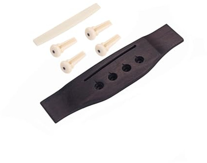 RuiJOTWAT 4 String Concert Acoustic Electric Bass Guitar bridge and pins