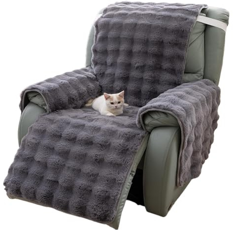 GKXLH Housse de fauteuil inclinable - Protection antidérapante en faux fourrure de lapin douce et confortable