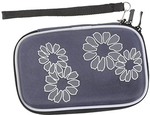 Housoutil Custodia Protettiva Rigida Per Hard Disk Con Tasca Rete Ed Porta Portatile Per Dispositivi Di Archiviazione Blu Scuro