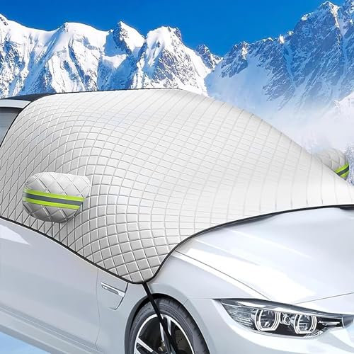 FCOLTIFQ Couverture Pare-Brise Avant Voiture pour Citroen Space Tourer 2016-2023, Magnétiques Bâche Pare Brise Films Protection Antigel UV Soleil Anti Pluie Neige l'hiver Accessoires,A/Green