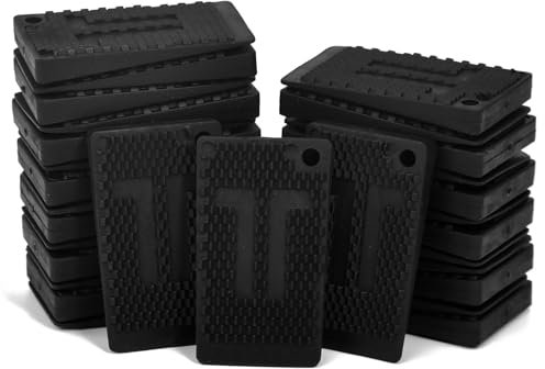 WEFHEF 30PCS Cuñas para Nivelar, Cuñas de Plástico de 5 * 3 cm, Cuñas para Muebles Flexibles y Antideslizantes, Cuñas Niveladoras Muebles para Nivelar Muebles, Mesas, Sillas, Armarios