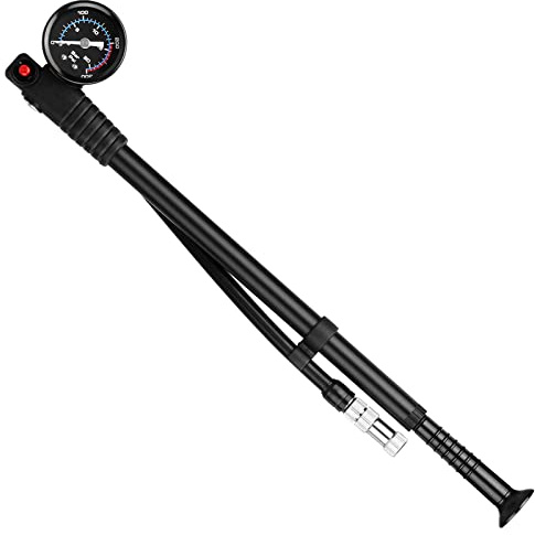 RiToEasysports Pompe à Vélo pour Pneu de Vélo Pneu 300psi Pompe de Vélo de Montagne pour Cape T Ergonomique Tusino Rotable à 360 ° avec cadre en alliage d'aluminium pour