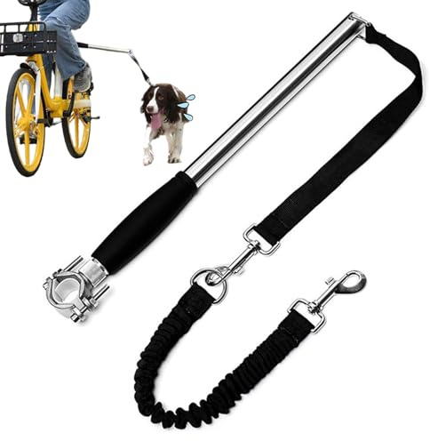 NASSMOSSE Bike Dog Leash Hands Free Heavy Duty Dog Bike Attachment with Retractable Leash for Exerciser, Training, Jogging, Cycling