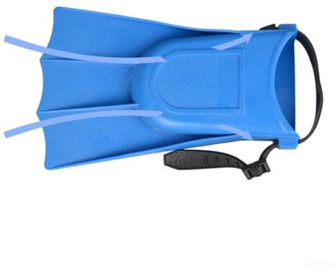 Niceminiwall Palmes de natation réglables pour enfant pour la plongée avec tuba et la plongée sous-marine – PVC/pour construction EVA, semelle antidérapante, design épuré, convient aux tailles de pied