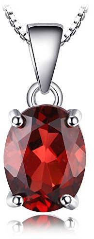 JewelryPalace Ovala ädelstenar Ametist Citrin Granat Peridot Topaz Solitaire Hängsmycke 45cm, Halsband Med Naturstenar, Smyckeset, Halsband Silver 925 För Damer, Smycken För Flickor Rosegold Gold