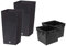 Stolemt Tall Square Planter Set of 2 Rattan Indoor/Outdoor Flower Pot + Insert in Set (26.6L, Anthracite)
