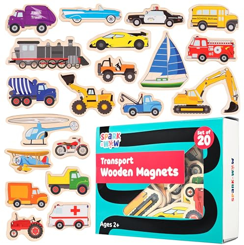 Spark & WOW trämagneter – transport – set med 20