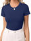 Gyabnw Basic Tshirt Damen Y2k Crop Top Stretch Eng Kurzarm Sommer Shirt Slim Fit Tops