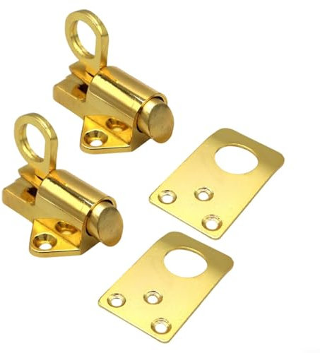 HOHOVYVY 10 screws loft hatch lock, attic fanlight lock (gold)