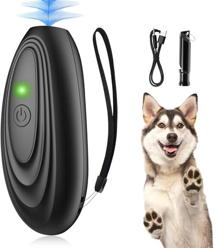 Anti Bell Gerät für Hunde mit Variabler Frequenz, Ultraschall Hunde Bell Kontrollgerät Abschreckung, Wiederaufladbar 16.4Ft Sicher Antibell Hund Bellenstopper Drauß und Drinnen für große kleine Hunde