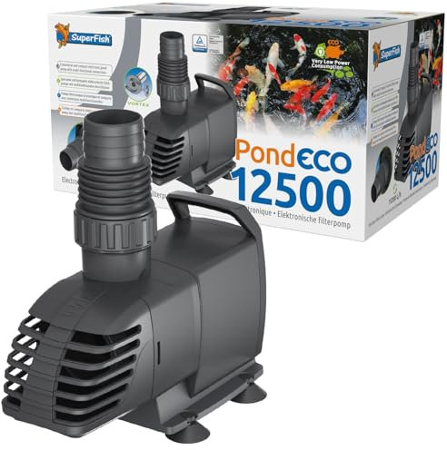 Superfish Eco Pond Pump 12500 11,200 L/h Flow Low Energy Water Feature Pump