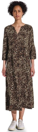 Street One Damen Volant-Kleid mit Leo-Muster