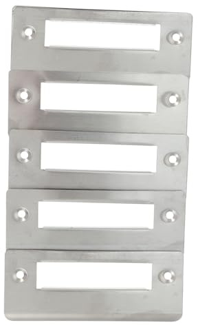 DECOMELODY Placa De Refuerzo De Puerta De Acero Inoxidable Dispositivo De Seguridad Para Puertas Kit 5 Piezas Para Reparación y Montaje Jambas De Madera Uso Doméstico y Comercial