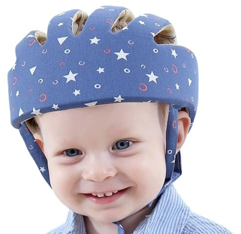 Casque de sécurité pour bébé Protection de la tête pour tout-petit Capuchons de protection respirants pour bébé Marche Colwling Coussinet en coton