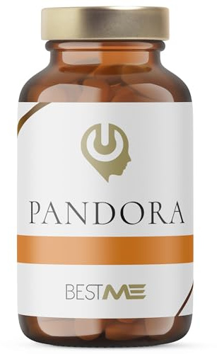 BESTME - Nootrópico Natural 9 en 1, Memoria, Concentración, Energía, Agilidad Mental | Ginkgo Biloba, Melena de León, Bacopa Monnieri, Cafeína, L-Teanina, Vitaminas B12/B6/B2-30 Cáps 800 mg (Pandora)