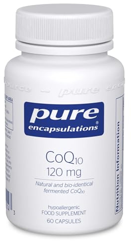 Pure Encapsulations CoQ10 120mg, Coenzyme Q10, 60 Capsules | Cellular Energy Support, 120mg Biologically Active Coenzyme Q10 Produced by Natural Fermentation, Bio-Identical