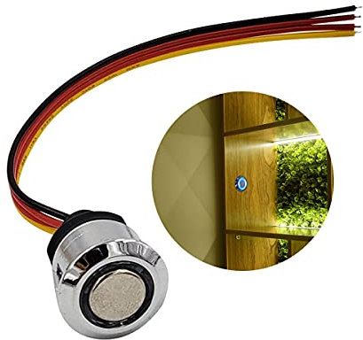 HAMRVL 3-Pack Led Dimmer Switch for Single Color Led Lights, DC 5-24V Touch Dimmer Switch Stepless Dimming Led Strip Controller for Camper,Cabinet,Auto,17mm/0.67in Mounting Hole