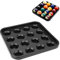 Pool Ball Tray, Billiard Ball Holder Tray, Billiards Standard Pool Ball Tray for 16 Balls, 2-1/4, Black Plastic Pool Ball Carrying Tray for Full Set Regulation Size Billiard Balls Pool Accessory