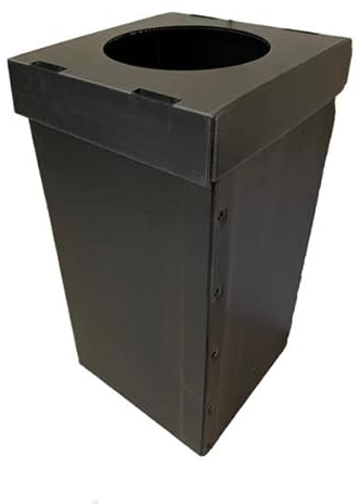 Genérico cubo de basura reciclaje - contenedor de reciclaje 80L, diseño compacto y resistente, apto para interiores y exteriores, fácil montaje, compatible con bolsas de reciclaje, color negro