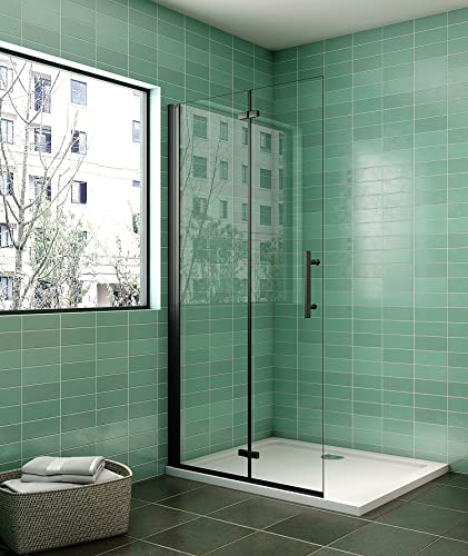 Acezanble Walk-in Dusche 85cm Duschabtrennung Duschtür,Höhe195cm,6mm NANO ESG Sicherheitsglas