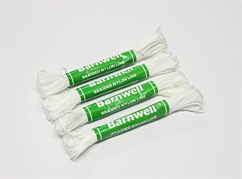 Barnwell 4 x 18m Hanks Size B Braided Nylon Brick Masons Builders Line Made in UK