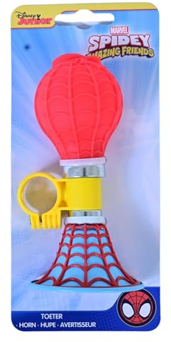 Fahrradhupe Kinder | Spiderman | Outdoor Spielzeug | Fahrrad Zubehör | ab 3 Jahre | Spidey und Seine Super-Freunde | Hupe | Spider-Man | Fahrrad-Horn