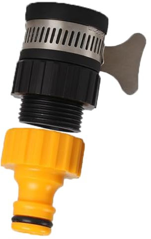 PSFXBM Hose Tap Connector, Mixer Garden Tap Hose Connectors Kitchen Taps Indoor Tap Hose Connector Hose Adapter Tap Connector, Adjustable Stainless Steel Collar, for Garden Kitchen Laundry
