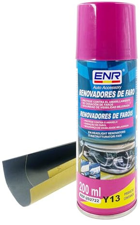 Abrillantador de faros con barniz para faros - Pulir faros coche-Alto brillo y resistente a la abrasión - Elimina óxido, amarilleamiento y arañazos de los faros, fácil de usar - 200ml