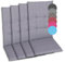 GO-DE Textil Bequeme und attraktive Polsterauflagen für Hochlehner-Gartenstühle (4er-Set, Uni Grau, Hochlehner)
