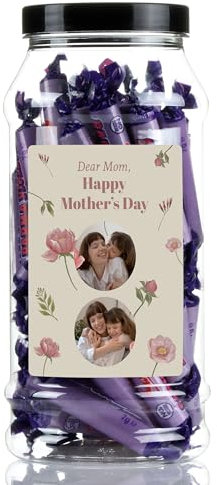 Mothers Day Parma Violets Sweet Gift Jar by Just Treats - Photo - Floral Hugs - J25