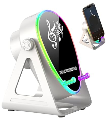 Altoparlante A Induzione Per Cellulare | Con Luce E Amplificatore A Rotazione Di 180 Gradi | Altoparlante Portatile Con Caricatore - Per Calze Natalizie Uomini Donne Ragazzi Ragazze Natale Compleanno