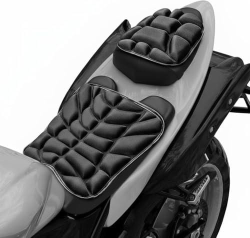 ZYLJRDPYICH Cojín de Asiento Anti-Deslizante Moto, para Yamaha Tenere 700 World Raid AB 2022, Confort Alivio presion Asiento Moto cojin Moto 3D