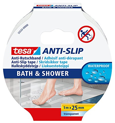 tesa Anti-Rutschband Bad und Dusche, Transparent