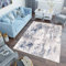 TAPISO Sky Teppich Kurzflor Modern Beige Blau Grau Hellgrau Vintage Meliert Verwischt Design Wohnzimmer Schlafzimmer 3D Optik ÖKOTEX 80 x 150 cm