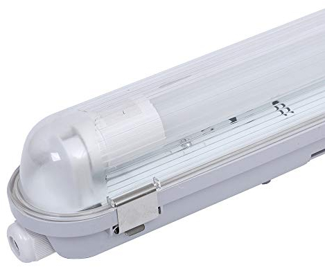 HOFTRONIC - LED-Feuchtraumleuchte 150 cm 4000K 24W 2640lm 110lm/W Inkl. flimmerfreie LED Röhren verlinkbar Werkstattlampe IP65 Wasserfest Wannenleuchte kellerleuchte