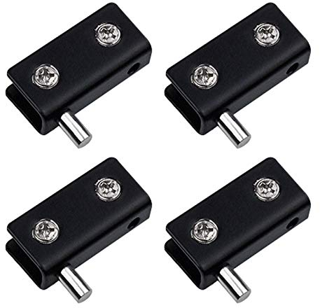 UFURMATE Lot de 4 charnières pivotantes en acier inoxydable pour porte en verre sans cadre avec goupille réglable - Kit de remplacement pour porte en verre à oscillation libre de 5 à 6 mm