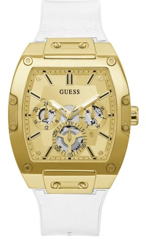 GUESS Hommes Analogique Quartz Montre avec Bracelet en Silicone GW0202G6