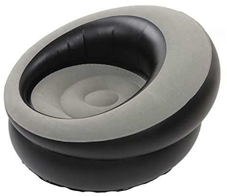 Aufblasbare Couch, Aufblasbares Sofa Camping Sofa, Weit Verbreiteter Aufblasbarer Sofastuhl für Balkon (Grau)