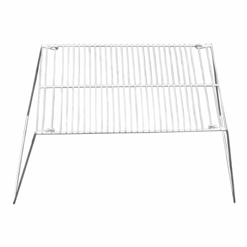 Yardwe Grille en acier inoxydable pour barbecue au charbon gril relevé grille de camping grill poêle à bois pour barbecue table portable outils de barbecue