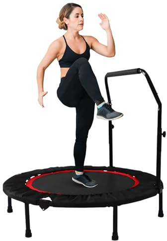 Kabalo Fitness Mini Trampoline with Handle Foldable Portable Bouncer Rebounder Exercise Gym 40 / 48