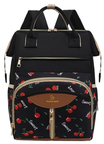 Fierudeng Zaino Portapannolini - Impermeabile Grande Borsa Maternità per Pannolini con Cinghie per Passeggino - Zainetto con Fasciatoio Incorporato,per Genitori Donne Uomini Ragazzi Ragazze