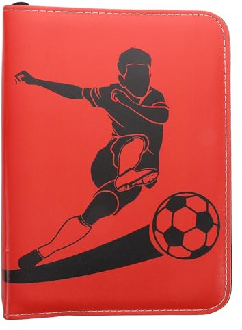 FOYTOKI Porta Tarjetas de Fútbol 4 Bolsillos, Carpeta para Fichas de Fútbol, Organizador Liviano y Portátil para Tarjetas Coleccionables Deportivas, Álbum Multifuncional