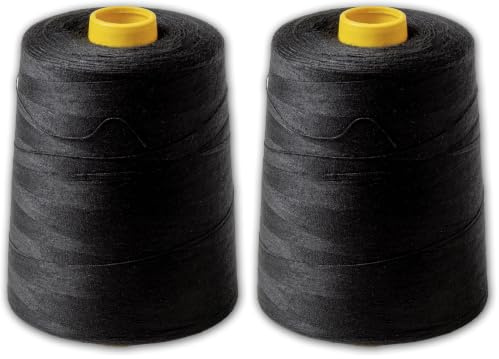 IPEA Hilo de Coser Negro Profesional – GRANDE BOBINA de 9000 metros (10000 yardas) – Hilo para Máquina de Coser, Remalladora, Costura a Mano – Hilo Resistente y Anti-nudos para Sastrería y Costuras