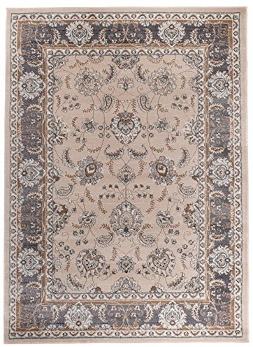 Carpeto Orientteppich Teppich Beige 250 x 350 cm Ornamente Klassisch Muster - Wohnzimmer Schlafzimmer Esszimmer